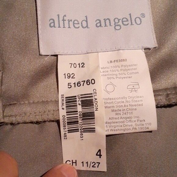 Alfred Angelo dress celadon size 4 s small special occasion party strapless prom - Picture 4 of 8